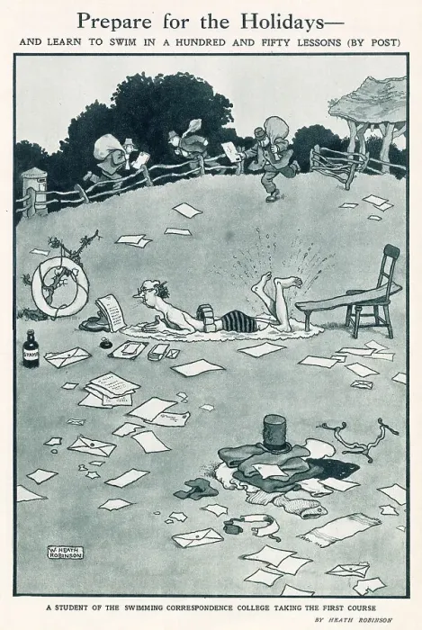 Framed Print : Prepare for the Holidays by William Heath Robinson Framed Print : Prepare for the Holidays by William Heath Robinson