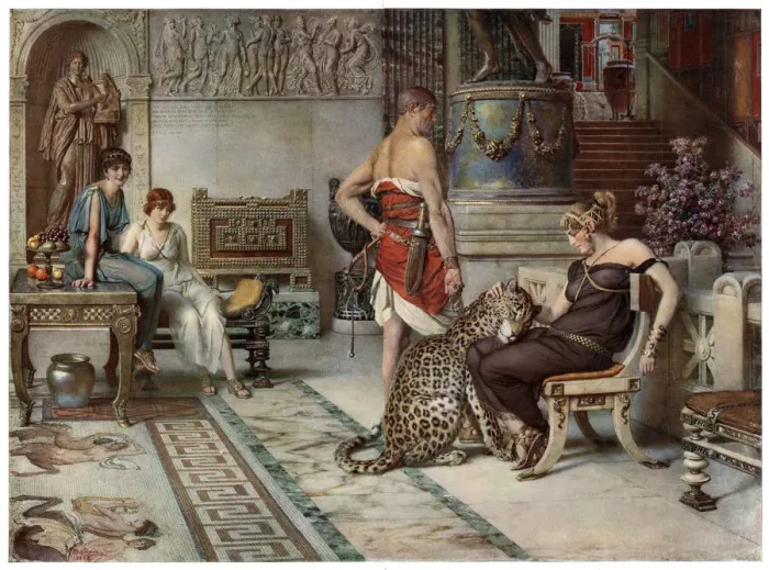 Framed Print : A Present from Caesar by Fortunino Matania Framed Print : A Present from Caesar by Fortunino Matania