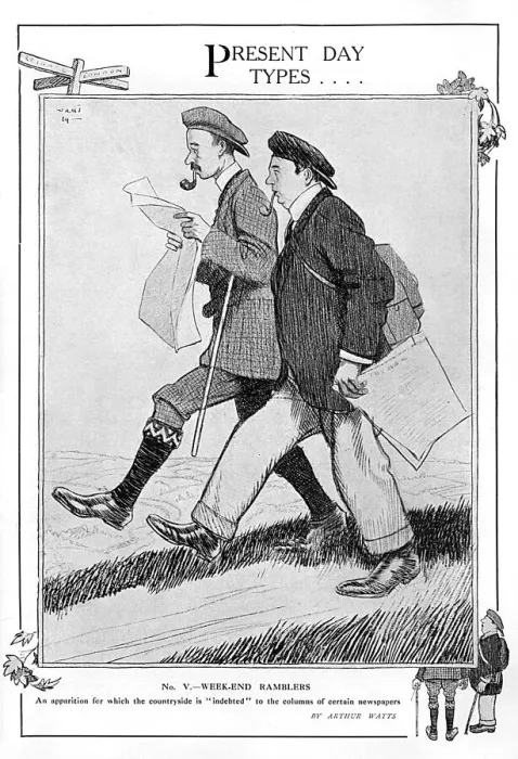 Framed Print : Present Day Types - Week-End Ramblers Framed Print : Present Day Types - Week-End Ramblers