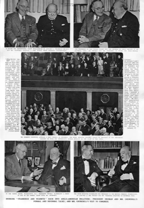 Framed Print : President Truman and Churchills formal and informal talks