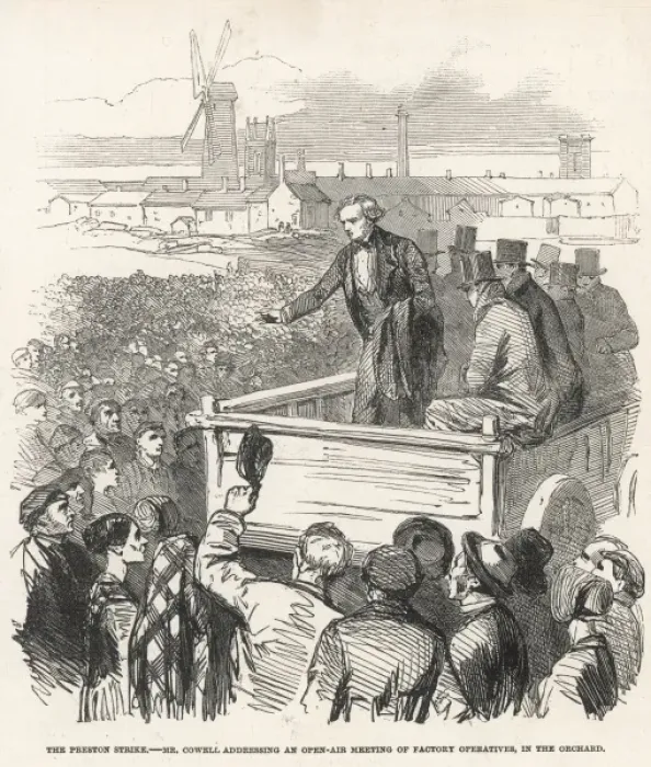 Framed Print : Preston wage dispute