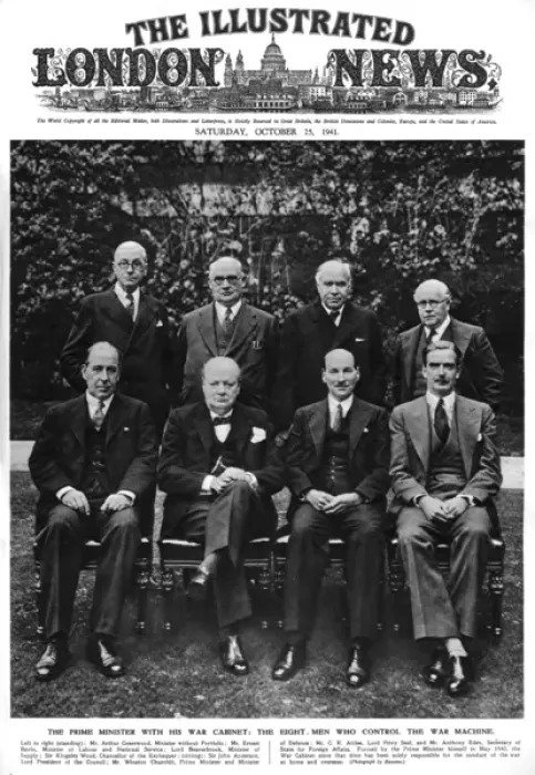 Framed Print : The Prime Minister with his war cabinet Framed Print : The Prime Minister with his war cabinet