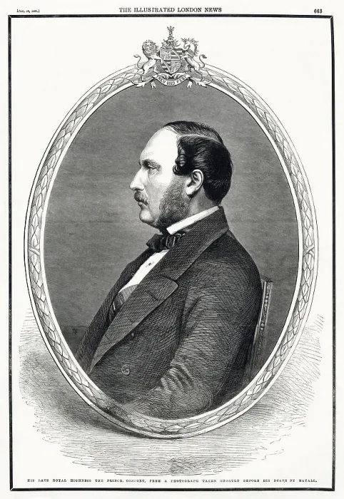 Framed Print : Prince Albert (1819 - 1861), consort of Queen Victoria, engraving taken shortly before the Prince's death. Date: 1861 Framed Print : Prince Albert (1819 - 1861), consort of Queen Victoria, engraving taken shortly before the Prince's death. Date: 1861