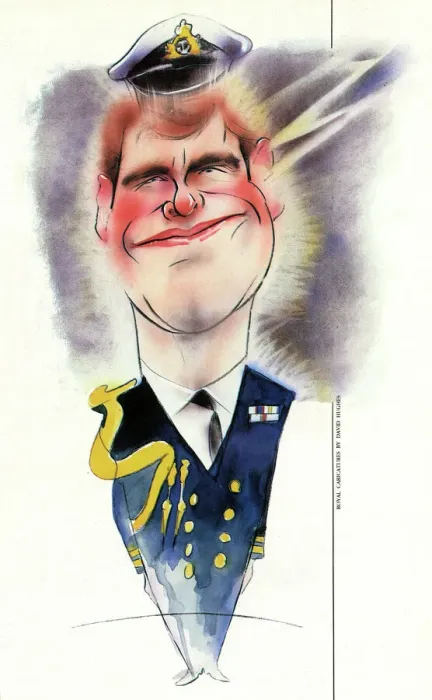 Framed Print : Prince Andrew in Caricature Framed Print : Prince Andrew in Caricature