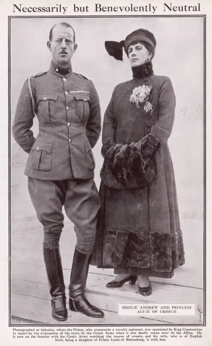 Framed Print : Prince Andrew of Greece, with his wife, Princess Alice, daug Framed Print : Prince Andrew of Greece, with his wife, Princess Alice, daug