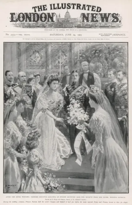 Framed Print : Prince Gustaf Adolf and Princess Margaret of Connaught wed