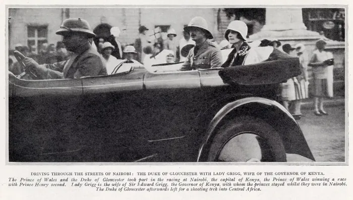 Framed Print : Prince Henry, Duke of Gloucester driving through the streets of Nairobi during a holiday in Kenya with his brother, the Prince of Wales (King Edward VIII, later Duke of Windsor) Framed Print : Prince Henry, Duke of Gloucester driving through the streets of Nairobi during a holiday in Kenya with his brother, the Prince of Wales (King Edward VIII, later Duke of Windsor)