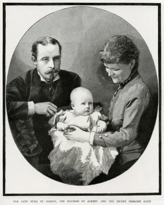 Framed Print : Prince Leopold & Princess Helena with infant Princess Alice Framed Print : Prince Leopold & Princess Helena with infant Princess Alice