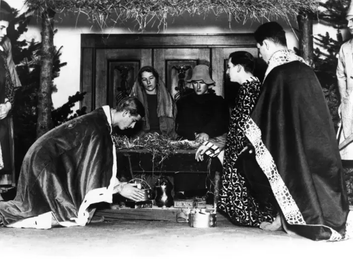Framed Print : Prince Philip performing in a Nativity play at Gordonstoun Framed Print : Prince Philip performing in a Nativity play at Gordonstoun