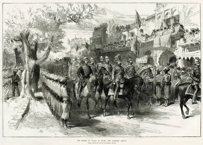 Framed Print : Prince of Wales at Delhi: the Chandry Chowk, 1876 Framed Print : Prince of Wales at Delhi: the Chandry Chowk, 1876