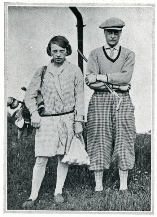 Framed Print : Prince of Wales at Le Touquet with favourite girl caddy Framed Print : Prince of Wales at Le Touquet with favourite girl caddy