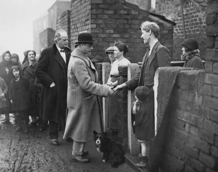 Framed Print : Prince of Wales meeting coal miners