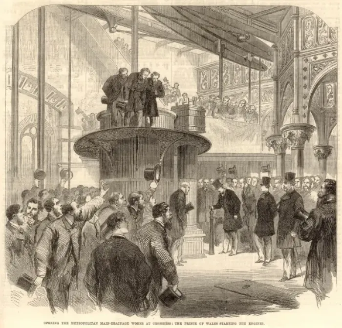 Framed Print : The Prince of Wales opening the Metropolitan Main Drainage W