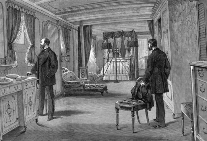 Framed Print : The Prince of Waless bedroom on board HMS Serapis Framed Print : The Prince of Waless bedroom on board HMS Serapis