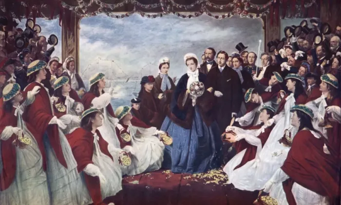 Framed Print : Princess Alexandra of Denmark lands at Gravesend Framed Print : Princess Alexandra of Denmark lands at Gravesend
