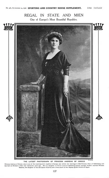 Framed Print : Princess Andreas (Andrew) of Greece