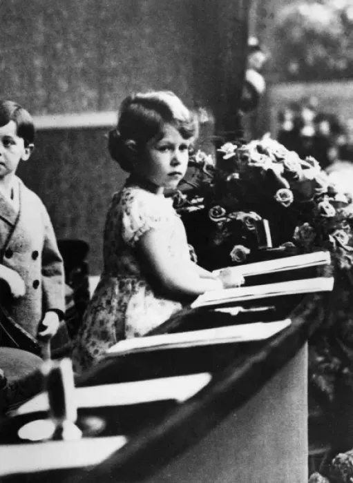 Framed Print : Princess Elizabeth of York in front row Framed Print : Princess Elizabeth of York in front row