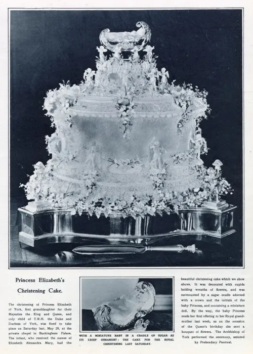 Framed Print : Princess Elizabeths Christening Cake Framed Print : Princess Elizabeths Christening Cake