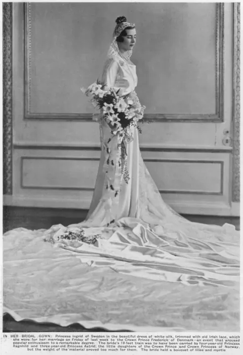 Framed Print : Princess Ingrid of Sweden on her wedding day Framed Print : Princess Ingrid of Sweden on her wedding day