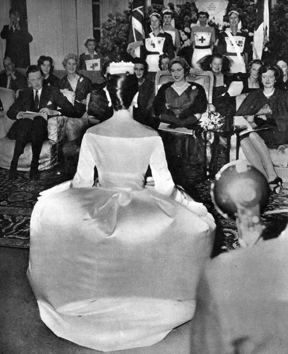 Framed Print : Princess Margaret at Dior fashion show at Blenheim