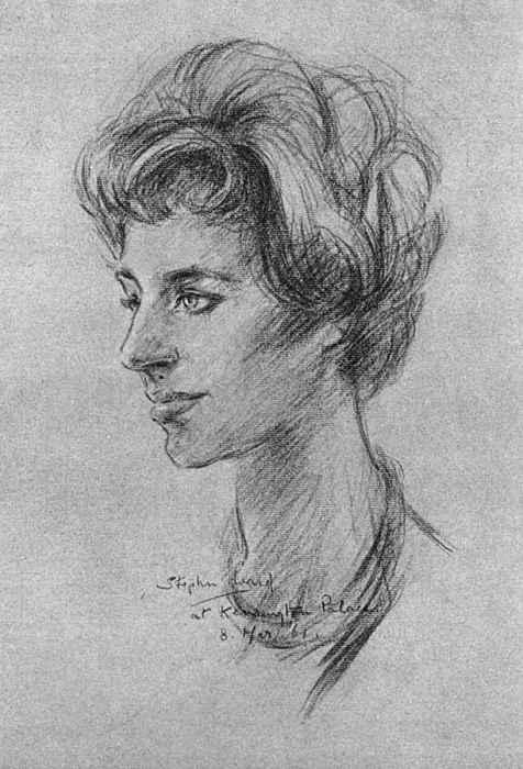 Framed Print : Princess Margaret, as sketched by Stephen Ward, 1961 Framed Print : Princess Margaret, as sketched by Stephen Ward, 1961