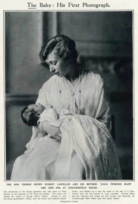 Framed Print : Princess Mary and her son George at Chesterfield House Framed Print : Princess Mary and her son George at Chesterfield House