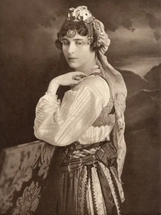 Framed Print : Princess Paul of Yugoslavia in traditional costume Framed Print : Princess Paul of Yugoslavia in traditional costume