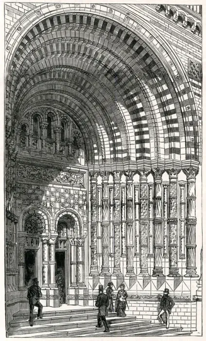 Framed Print : Principal entrance to the Zoological Museum, London 1880