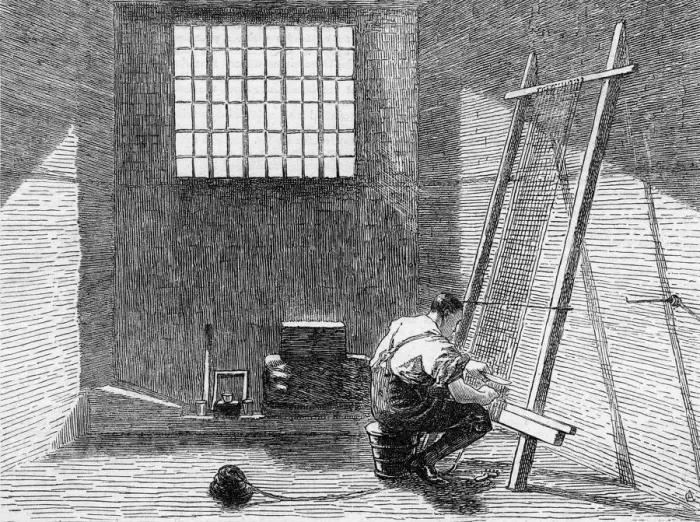Framed Print : PRISON / MAT-MAKING / 1873 Framed Print : PRISON / MAT-MAKING / 1873