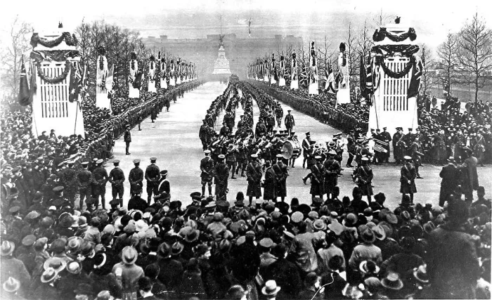 Framed Print : The Procession of the Guards up the Mall, 1919 Framed Print : The Procession of the Guards up the Mall, 1919