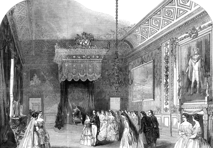 Framed Print : The procession of the royal wedding party, 1858 Framed Print : The procession of the royal wedding party, 1858