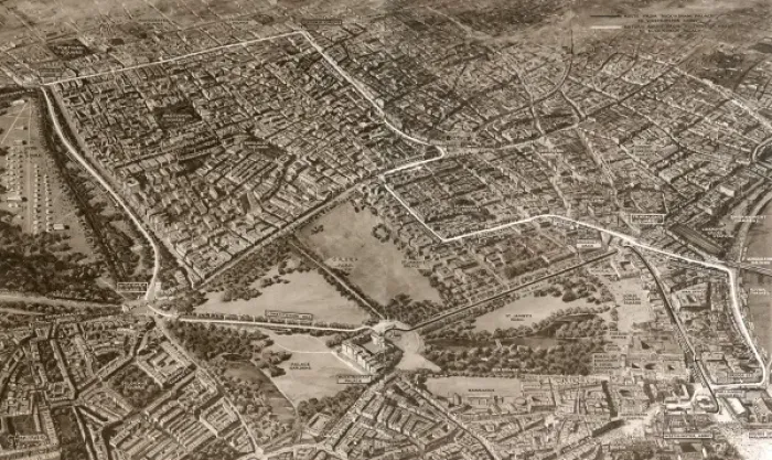 Framed Print : Processional route for the 1937 Coronation