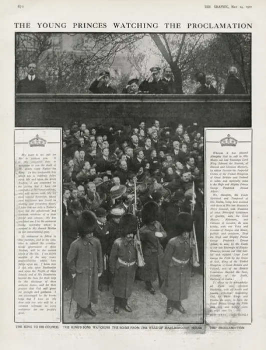 Framed Print : Proclamation of King George V - St Jamess Palace Framed Print : Proclamation of King George V - St Jamess Palace