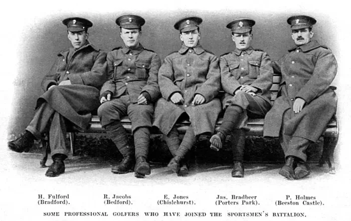 Framed Print : Professional golfers in Sportsmens Battalion