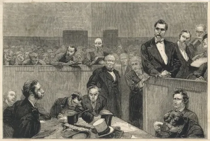 Framed Print : Prosecution of Dr Slade