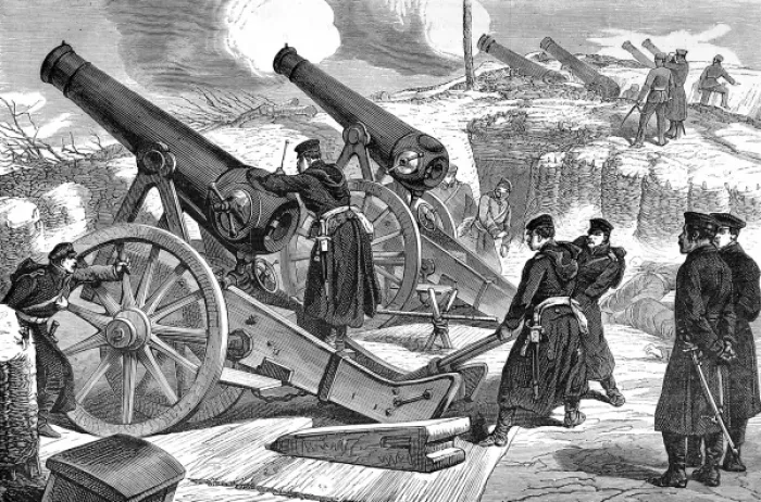 Framed Print : Prussian Siege Battery before Paris; Franco-Prussian War, 18 Framed Print : Prussian Siege Battery before Paris; Franco-Prussian War, 18