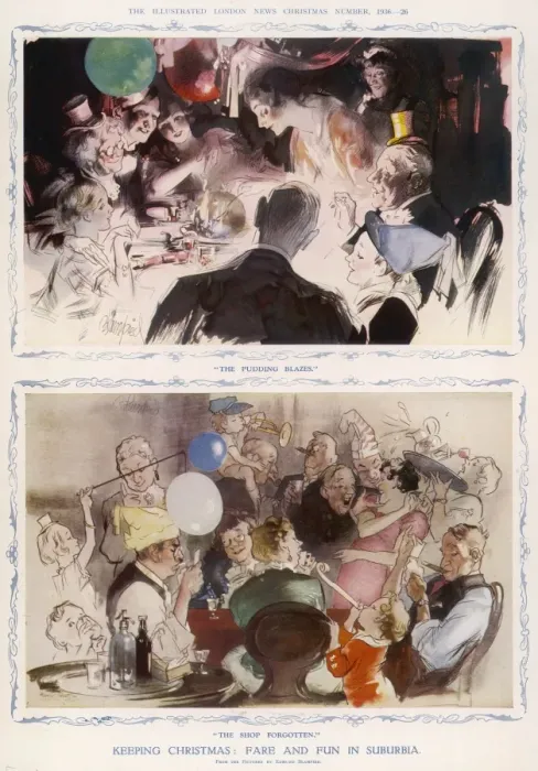 Framed Print : The Pudding Blazes (above), and The Shop Forgotten (below)