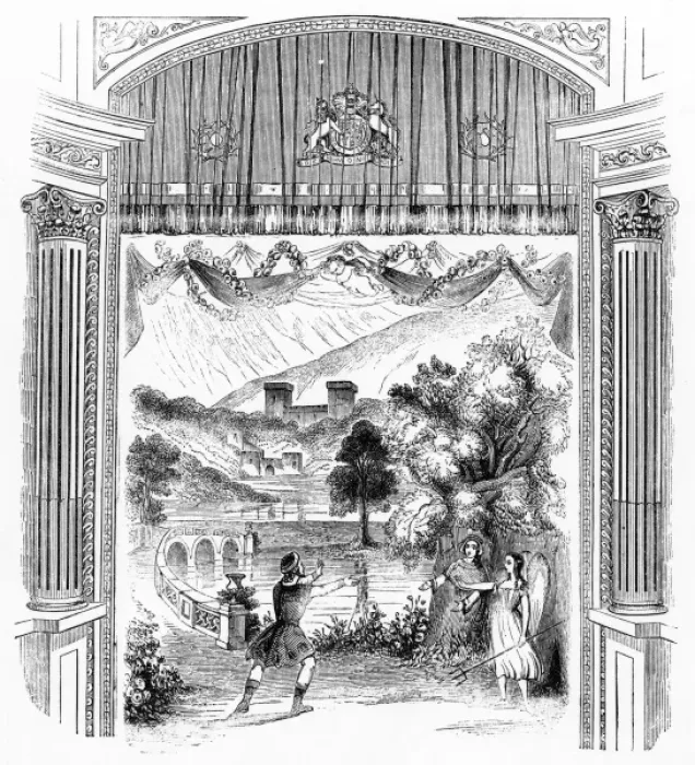 Framed Print : Purcells opera King Arthur at Drury Lane Theatre, London Framed Print : Purcells opera King Arthur at Drury Lane Theatre, London