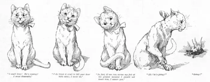 Framed Print : Pussys nightmare by Louis Wain Framed Print : Pussys nightmare by Louis Wain