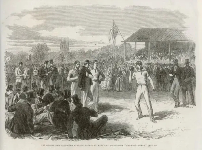 Framed Print : Putting the Shot, 1867