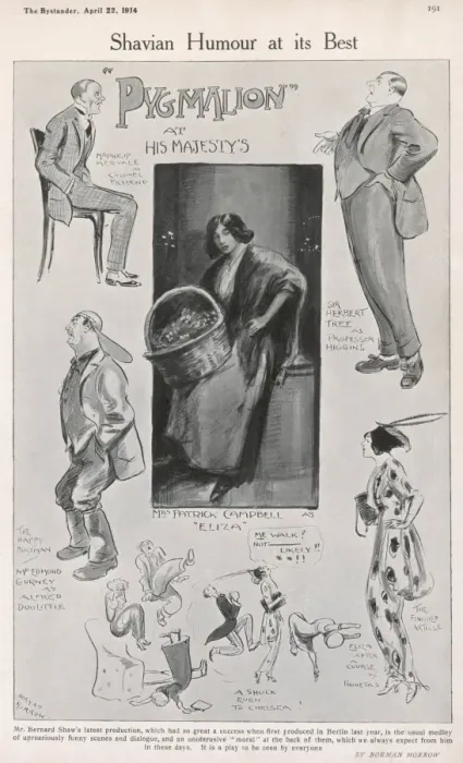 Framed Print : Pygmalion. The review of the opening of Pygmalion at His Majestys Theatre Framed Print : Pygmalion. The review of the opening of Pygmalion at His Majestys Theatre