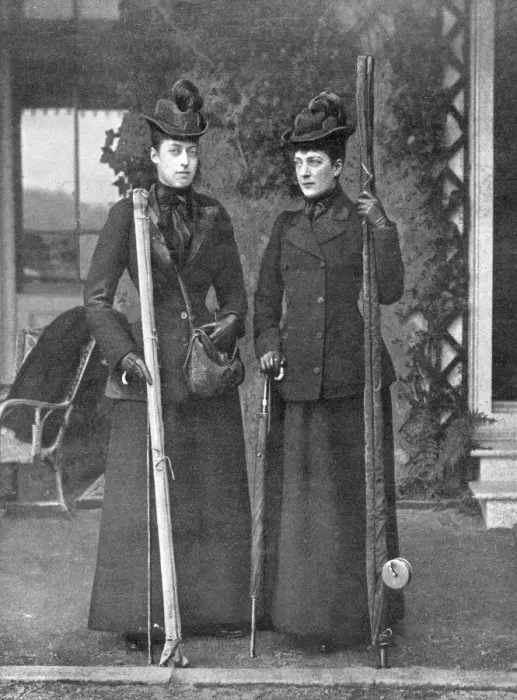 Framed Print : Queen Alexandra and Princess Victoria - royal anglers