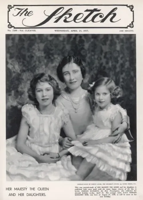 Framed Print : Queen Elizabeth and her Daughters Framed Print : Queen Elizabeth and her Daughters