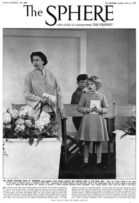 Framed Print : Queen Elizabeth II / Charles and Anne watching polo Framed Print : Queen Elizabeth II / Charles and Anne watching polo