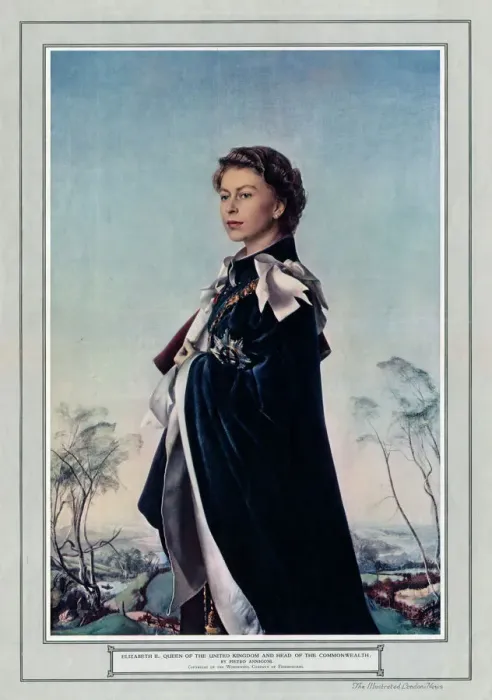 Framed Print : Queen Elizabeth II by Pietro Annigoni in the ILN Framed Print : Queen Elizabeth II by Pietro Annigoni in the ILN