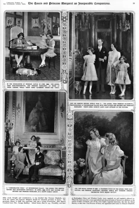 Framed Print : Queen Elizabeth II & Princess Margaret as inseparable compan