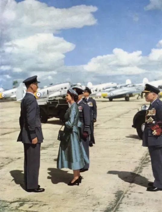 Framed Print : Queen Elizabeth II at an RAF Coronation Review, 1953 Framed Print : Queen Elizabeth II at an RAF Coronation Review, 1953