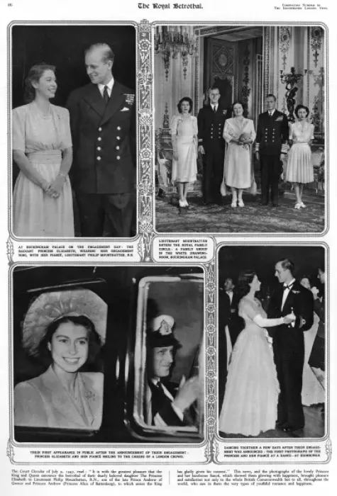 Framed Print : Queen Elizabeth II - the Royal betrothal 1947 Framed Print : Queen Elizabeth II - the Royal betrothal 1947