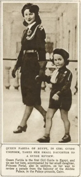 Framed Print : Queen Farida of Egypt en route to a Girl Guide Review Framed Print : Queen Farida of Egypt en route to a Girl Guide Review