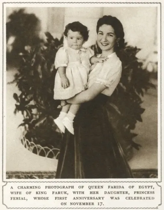 Framed Print : Queen Farida of Egypt and Princess Ferial Framed Print : Queen Farida of Egypt and Princess Ferial